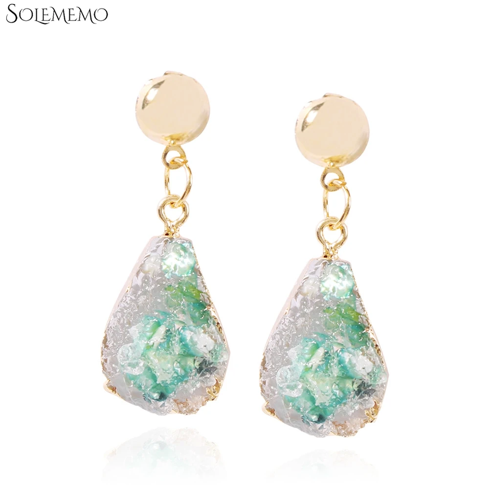 Лидер продаж имитирующие серьги с критальным камнем для женщин и девочек