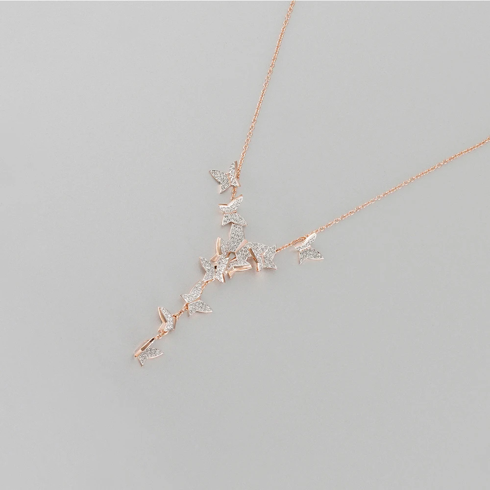 

2020 High Quality Original Pink And Gold Charming Necklace Women Clavicular Chain