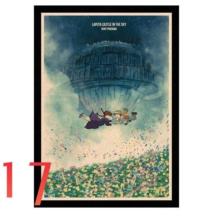 Идеальный JL Laputa Castle in the Sky Хаяо миядзяки; домашний декор крафт Бумага высокое качество постер на стену стикеры TKZC01