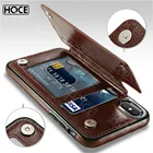 Раскладной кожаный чехол HOCE для iPhone 13, 11, 12 Pro Max, XS, XR, чехлы для телефонов с несколькими отделениями для карт для iPhone X, 6, 6s, 7, 8 Plus, Ретро Чехол