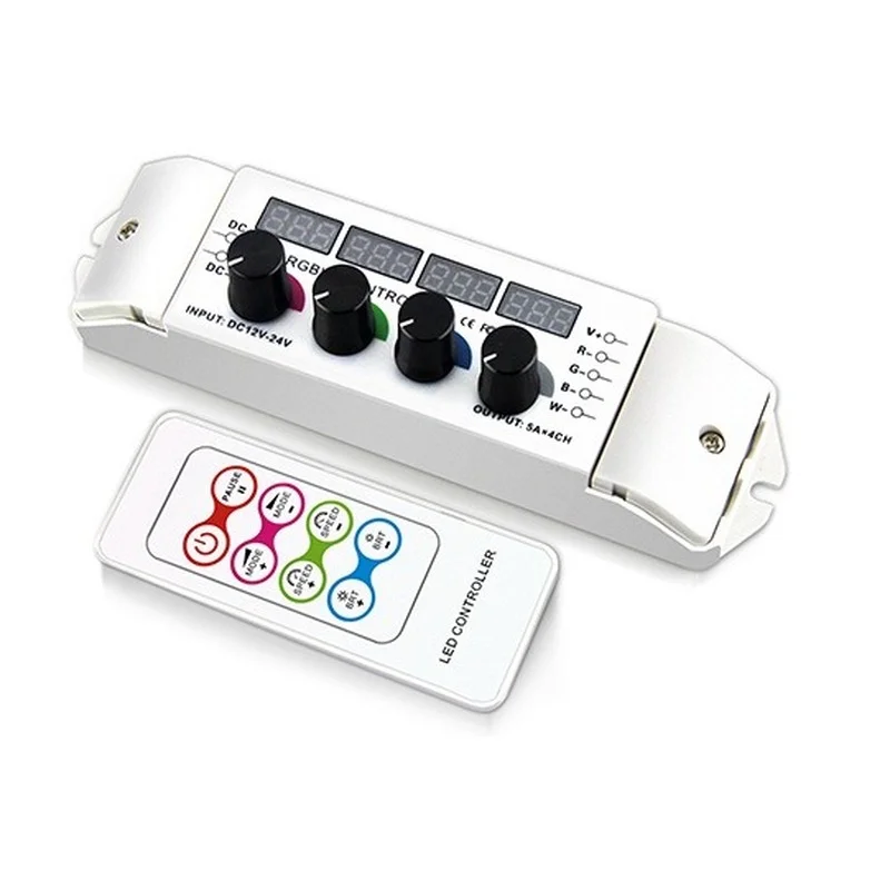 

BC-354 CE FCC DC 12V led strips color changeable rf touch remote control 24V 5A 4 channel led light rgbw controller