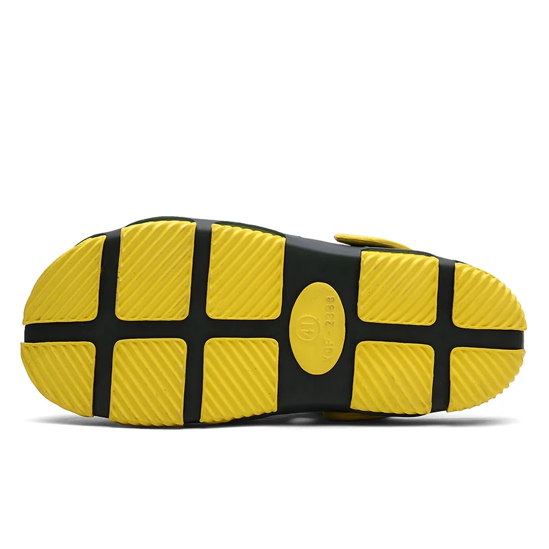 Мужские сандалии желе без застежки дышащие шлепанцы на плоской подошве пляжные