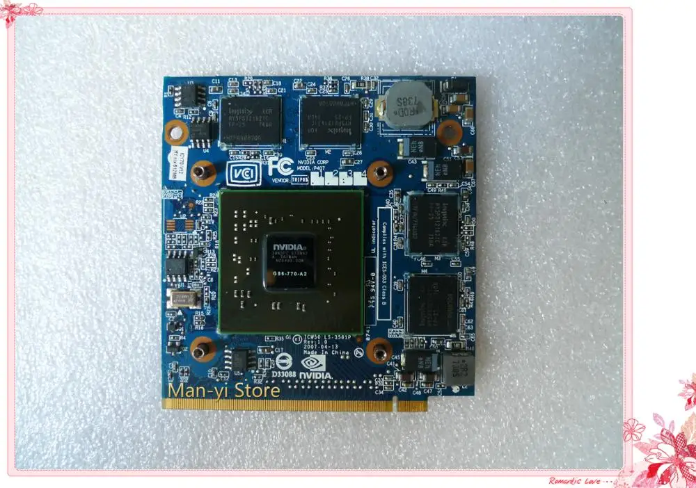 

Kai-Full 8600M GT 8600MGT MXM II DDR2 512M G84-600-A2 Graphics Video Card for Acer 4520G 5520G 5920G 7720G 6930G laptop