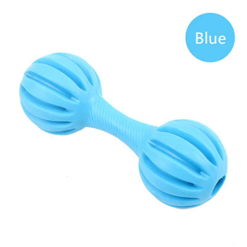 

Pet products TPR linear barbell toys rubber bite resistant dog molars puzzle chew toys Dogs Interactive Game Toy