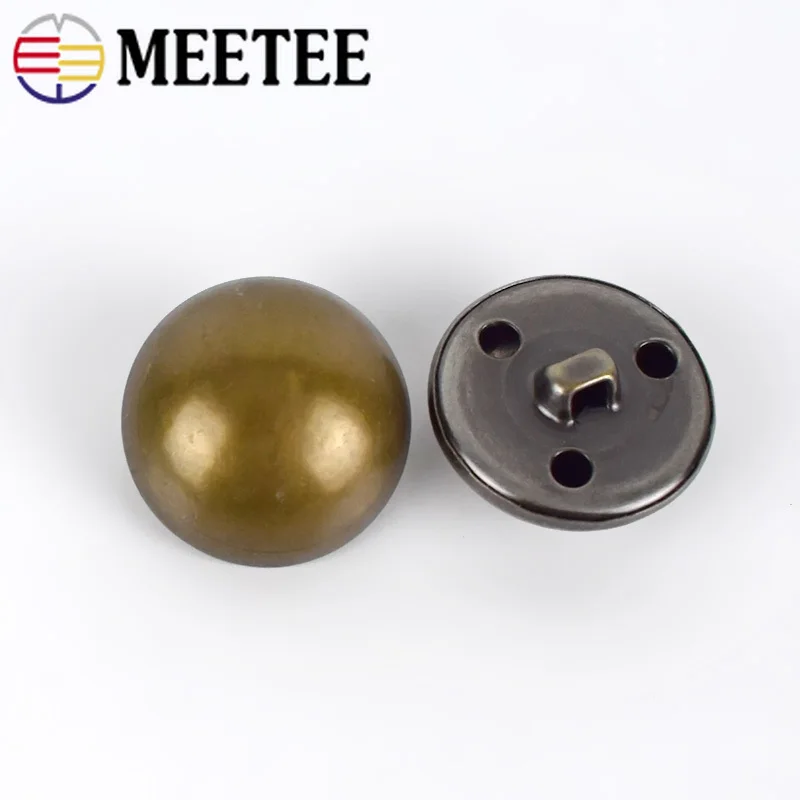 Meetee 30 шт. 15-28 мм винтажные медные металлические пуговицы с хвостовиком в виде