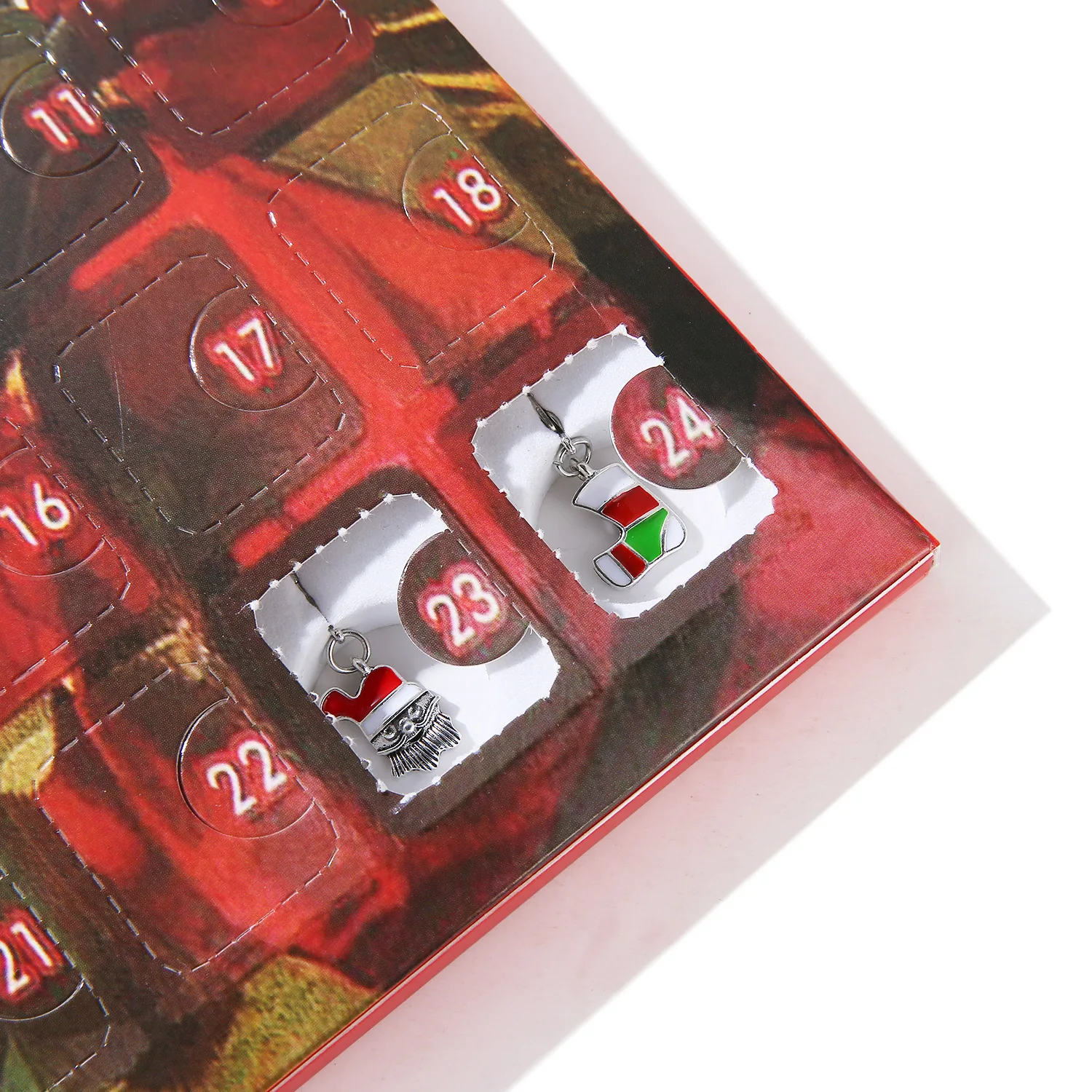 Календарь с обратным отсчетом на Рождество браслетом 24 дня Женские Ювелирные