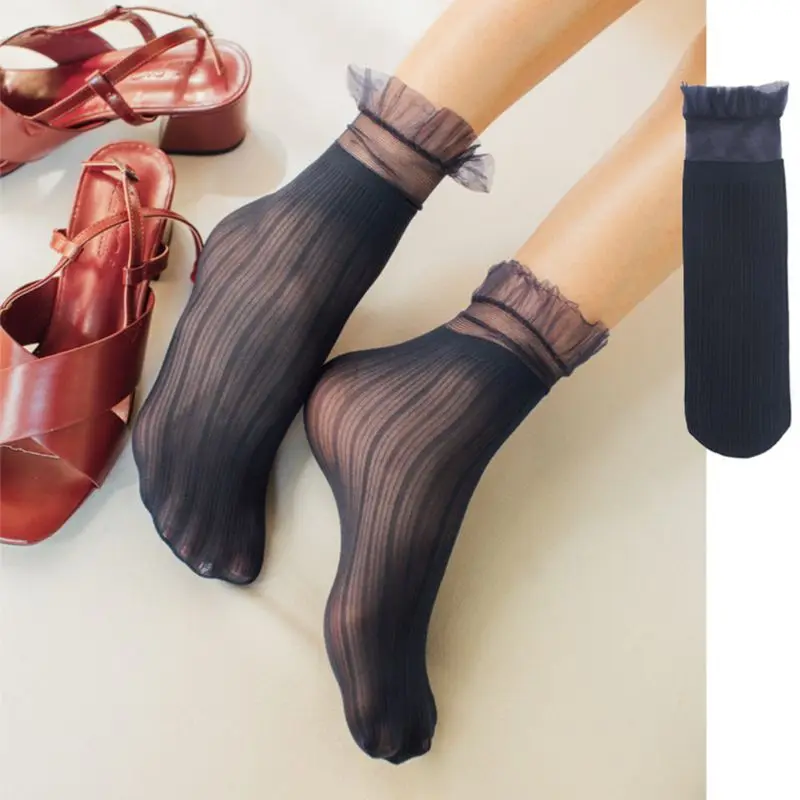 Женские бархатные тонкие длинные гольфы Harajuku для девочек Однотонные трикотажные