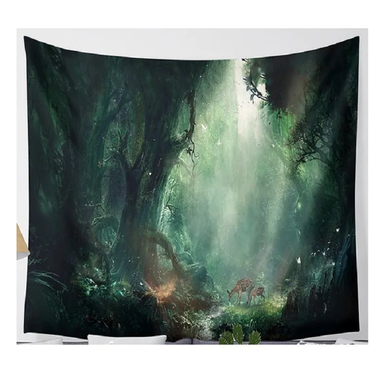 

CAMMITEVER Magical Fantastic Forest Tapestry Wall Hanging Rectangle Wall Hanging Tapestry Decoration Wall Fabric Tapestries