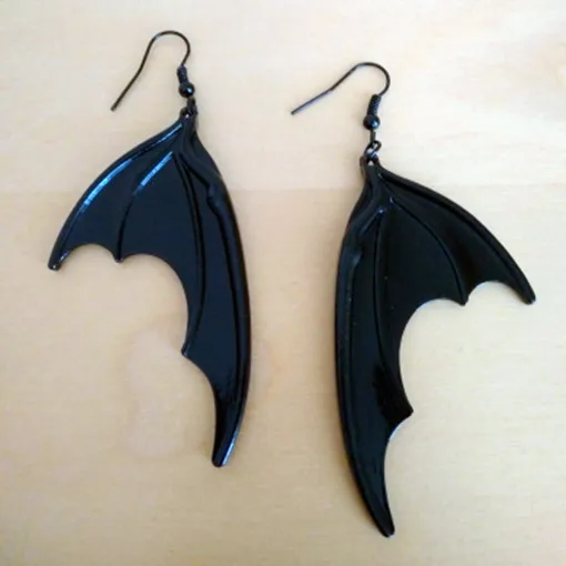 

Antique Silver Color Bat Wing Earrings,Bat 2 Sided Earrings,Halloween Earrings Jewelry,Gothic Earrings,Vampire Bat Jewelry
