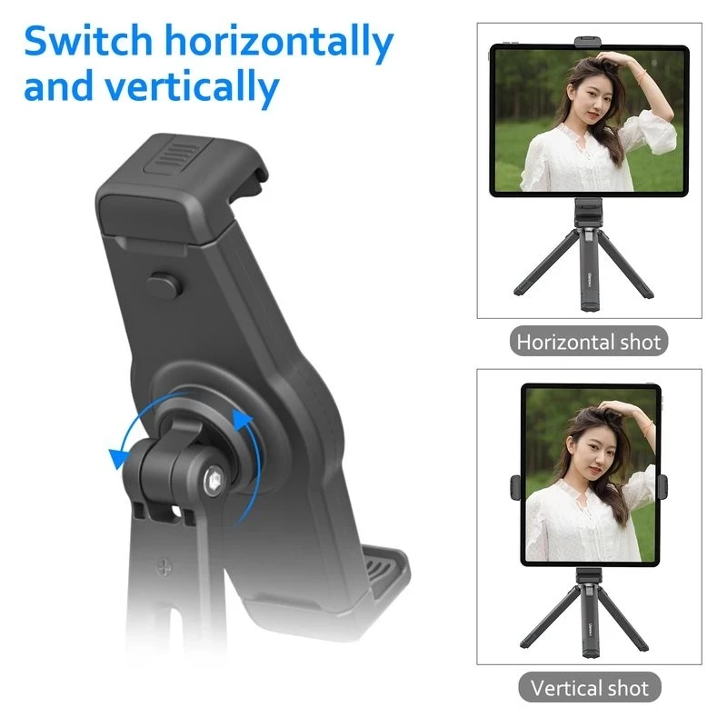ulanzi st 20 rotation tablet phone mount horizontally vertically universal tablet stand clamp holder for ipad pro iphone 13 12 free global shipping