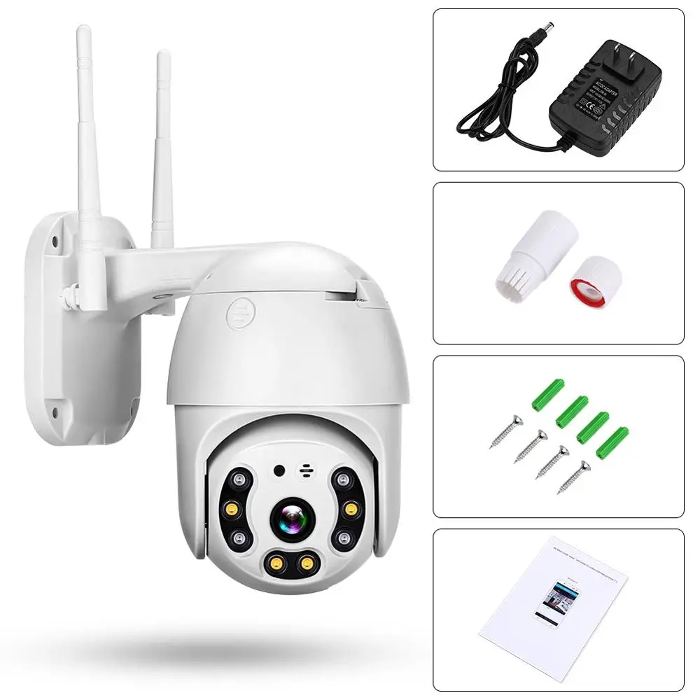 2MP HD 1080P WiFi PTZ Onvif CCVT IP камера 5x Zoom наружная сеть безопасности Водонепроницаемая
