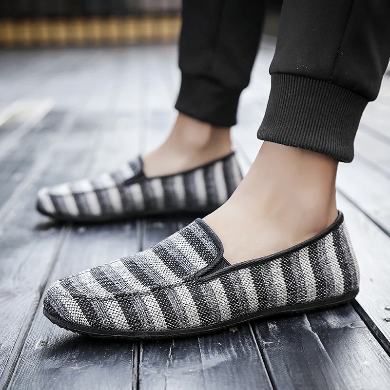 Новинка Мужская весенне-летняя Удобная дышащая парусиновая обувь модная