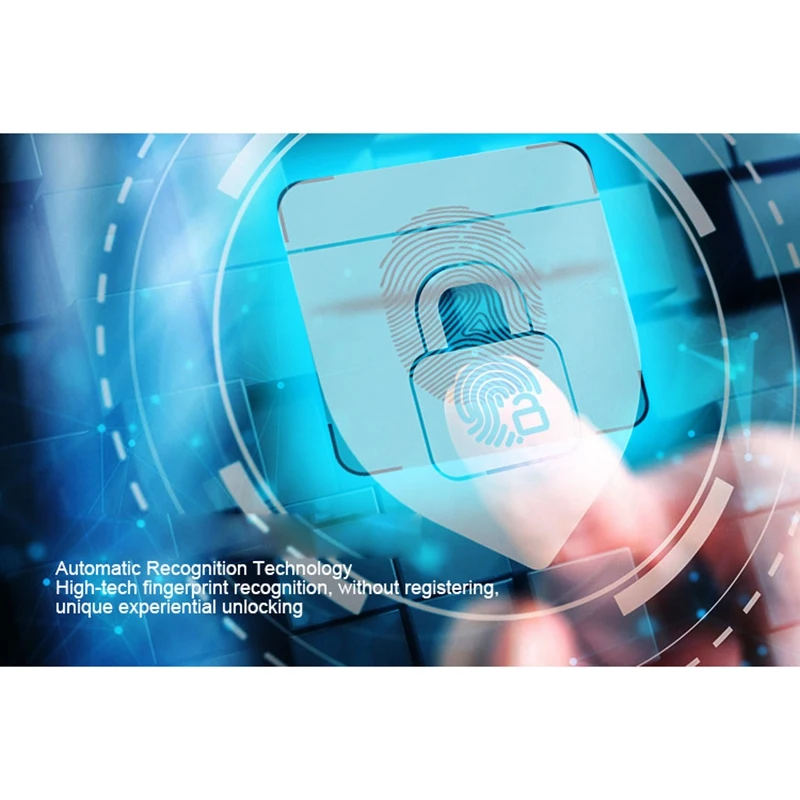 

FIPILOCK Mini Dustproof Fingerprint Smart Lock Anti-Theft Biometric Backpack Lock with Key Fingerprint Padlock