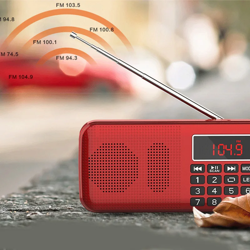 L-558AM цифровой MP3 музыкальный плеер динамик мини портативный авто FM AM MW карманный