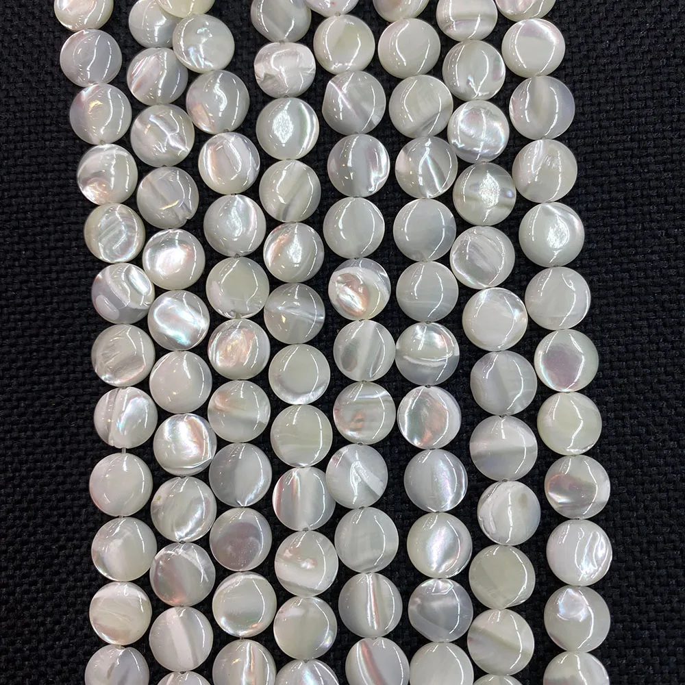 

Natural White Shell Beads Seashell Round Shape Spacer Beads For Jewelry Making Handmade DIY Bracelet Necklace Accessories
