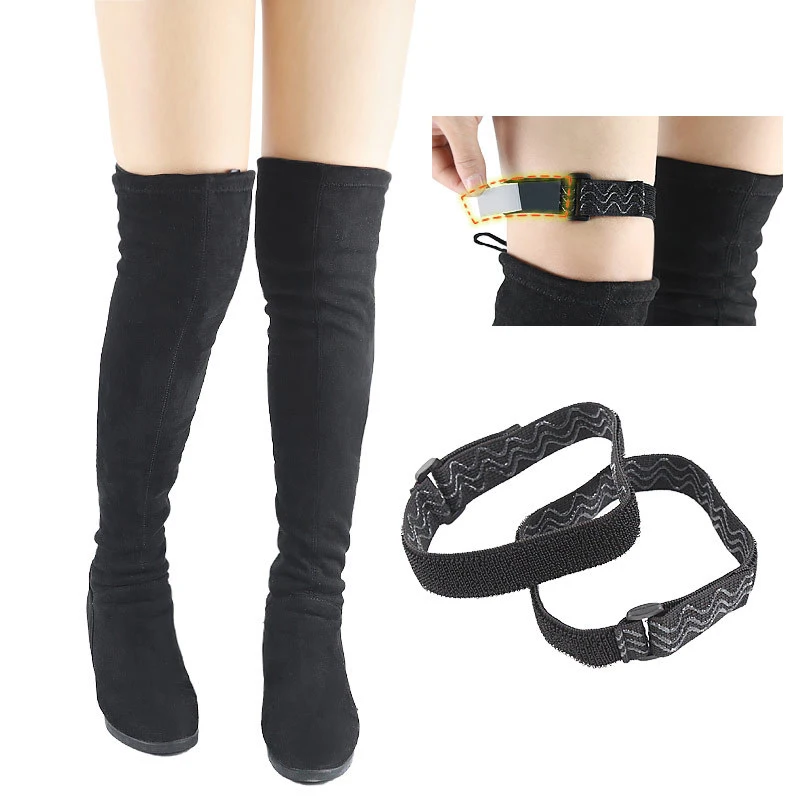 1 Pair Boots Belt Strap  Women Fixing Shoes Anti Fall Accessories Elastic Adjustable Inside Non Slip over-the-knee Adhesive Tape