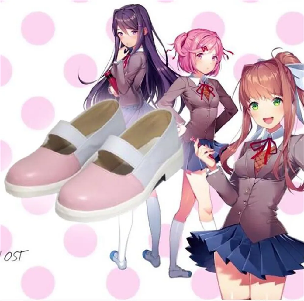 Доки доки Литературный клуб! Monika/Обувь для костюмированной вечеринки Ботинки на