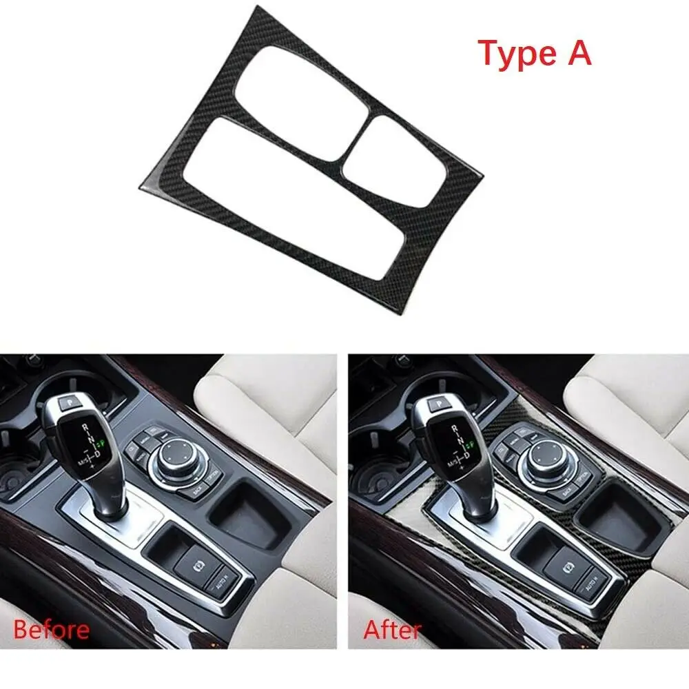 

Carbon Fiber Gear Shift Dashboard Frame Cover Trim for BMW X5 X6 E70 E71