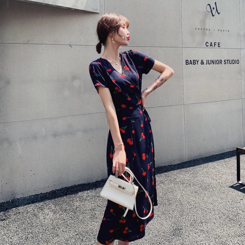 COIGARSAM French Style Women Long dress New Summer Dresses 1945 | Женская одежда