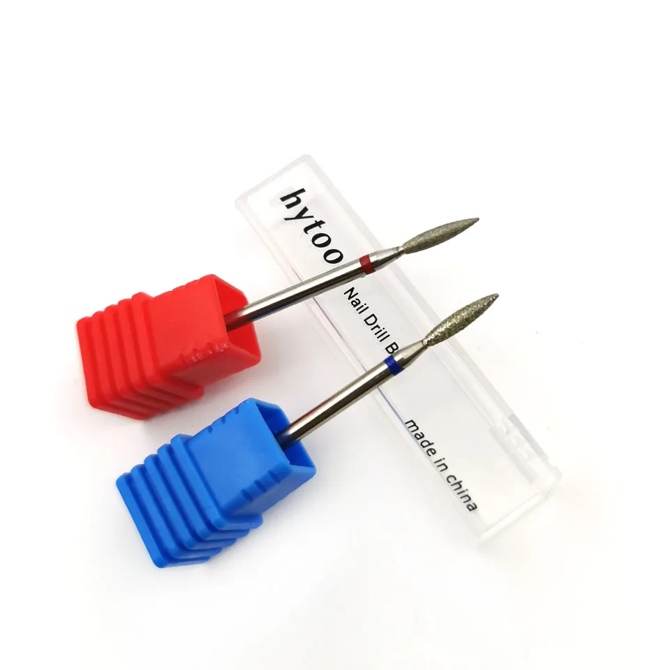 Фрезы для ногтей HYTOOS с мелкими алмазами конусная форма русские фрезы кутикулы