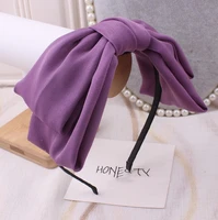 fashion big barrette bow hairpin cute purple hairband women girls bb headwear korean oversize floral headhoop hair accessories