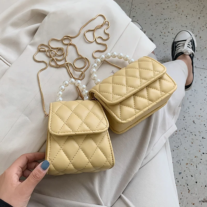 

Mini Pearl Tote Bag 2020 Fashion New High-quality PU Leather Women's Designer Handbag Travel Chain Shoulder Messenger Bag Purses