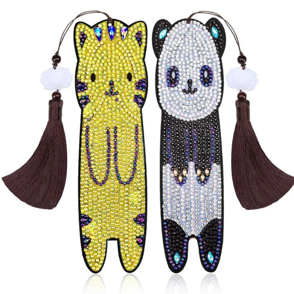 

DIY Special Shaped Diamond Painting Bookmarks diamond Embroidery Cross Stitch Tassel Bookmarks Books Diamond Mosaic