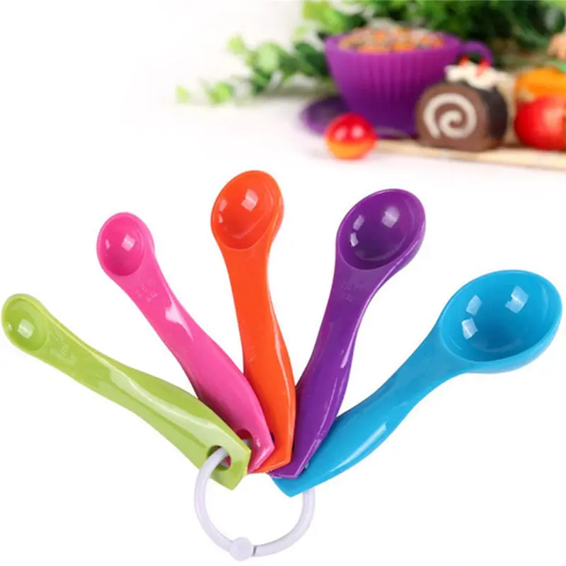 5 шт./компл. пластиковая кухонная мерная ложечка для кофе столовая ложка мерные
