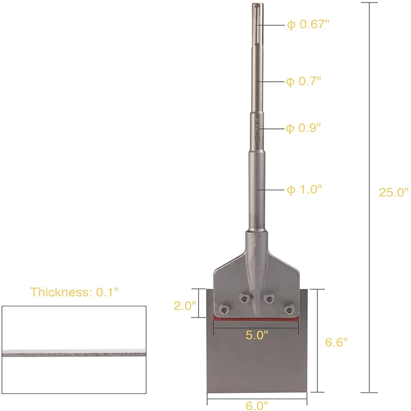 Напольное долото 6 дюймов клейкое для плитки раковины обоев тонкий набор