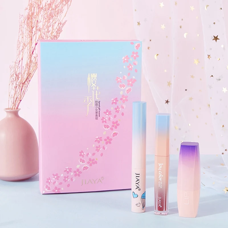 Набор для макияжа 3 шт./компл. неоновые Гламурная помада зеркальный светильник