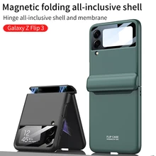 Coque Z Flip 3 Phone Case For Samsung Galaxy Z Flip 3 Magnetic Case Shockproof Armor Matte PC Camera Protection Cover