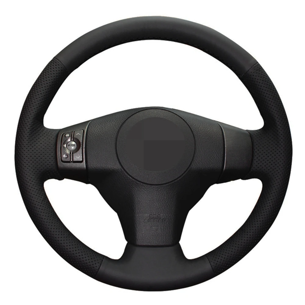 

Car Steering Wheel Cover Hand-stitched Black Genuine Leather For Toyota Yaris Vios RAV4 2006-2009 Scion XB 2008