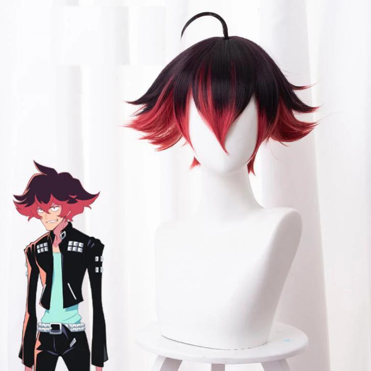 Gueira Wig Anime PROMARE Mad Burnish Cosplay Wig Black Red Heat Resistant  Hair Halloween Gueira Cosplay Hairpiece