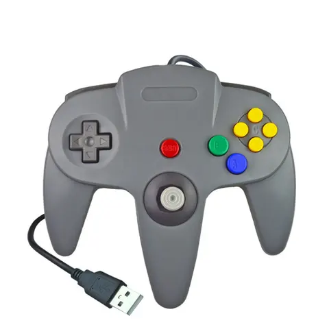 Проводной геймпад N64, игровой контроллер N64, 64 джойстика, классические ретро-игры для Windows, ПК, Mac, ноутбуков