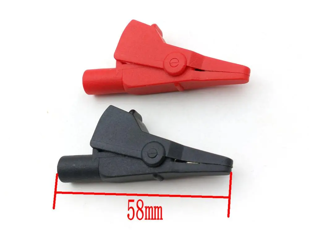 2 шт. Изолированный зажим типа крокодил 4 мм разъем банан измерительный зонд 10 А/30