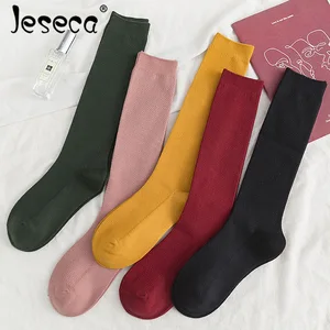 Женские кашемировые Гольфы Jeseca, теплые гольфы до колена, нижнее белье в стиле Лолиты, подарок на Рождество