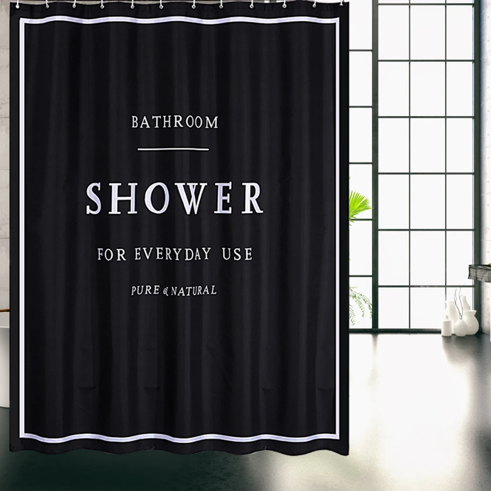 Занавеска для душа с надписью на английском языке 180 х180 см | Дом и сад