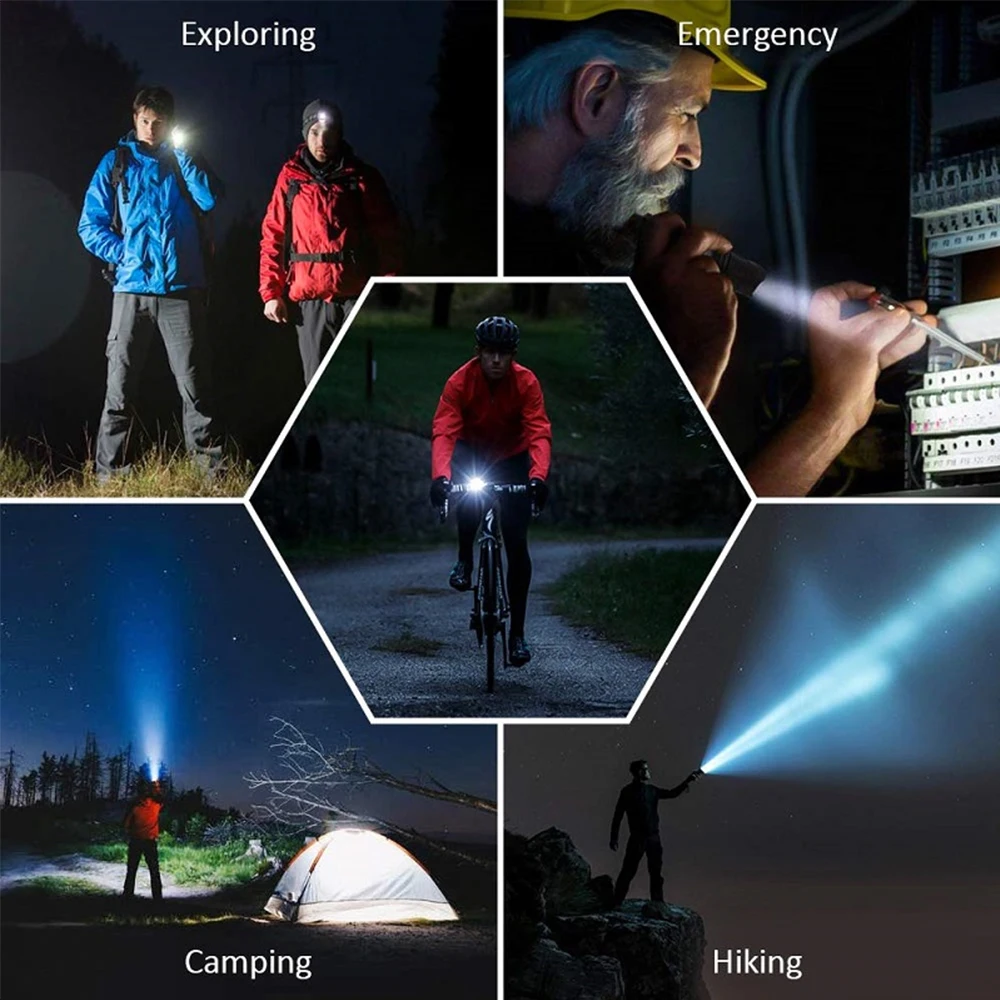 

Drop Shipping Most Powerful LED Flashlight 3 Modes Usb Zoom Waterproof led Torch Built in battery With Clip Best Camping,Outdoor