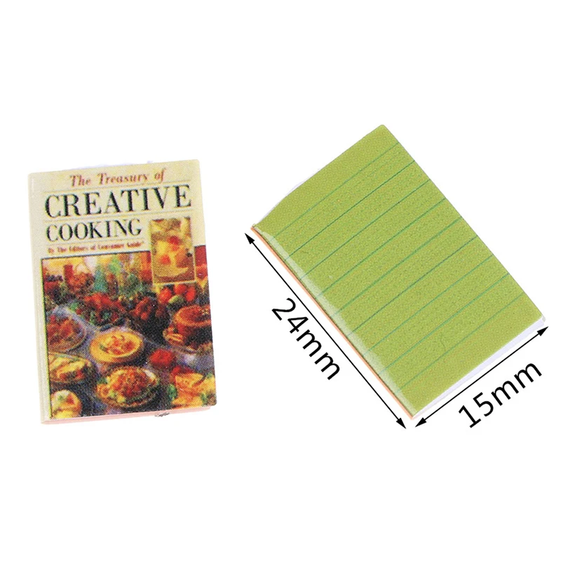 3Pcs 1/12 Miniature Scene Model Dollhouse Mini Cook Study Book Paper Notebook Children Toys Birthday Gifts Doll Accessories | Игрушки и