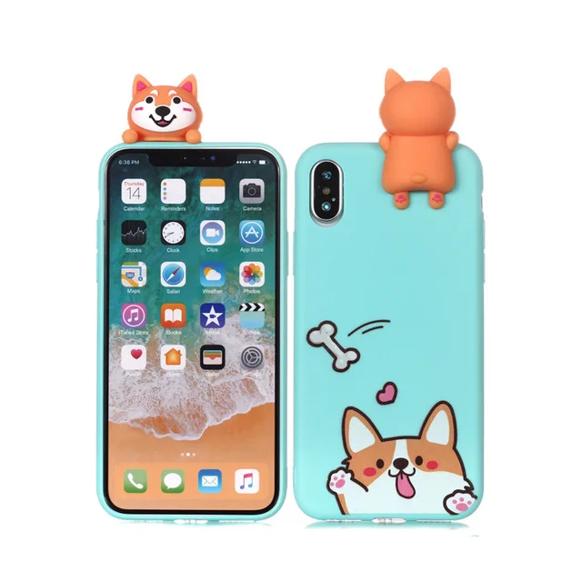 P 3D мягкий силиконовый чехол из ТПУ для iPhone 7 8 Plus Милый Панда Сова чехол с единорогом для iPhone 11 Pro X XS Max XR 6 6S 7 8 Plus 5S SE - Цвет: P