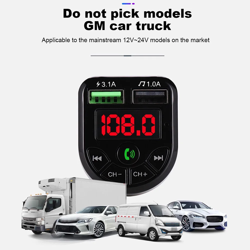 BTE5 Автомобильный MP3 плеер BT fm передатчик автомобильный модулятор двойной usb