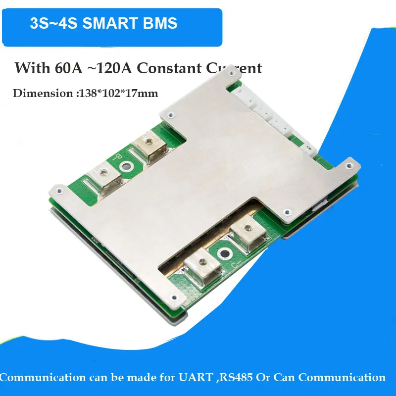 4S литий-ионный аккумулятор Smart BMS или 4S Lifepo4 BMS с 60A до 120A постоянного тока и UART или RS485 связи