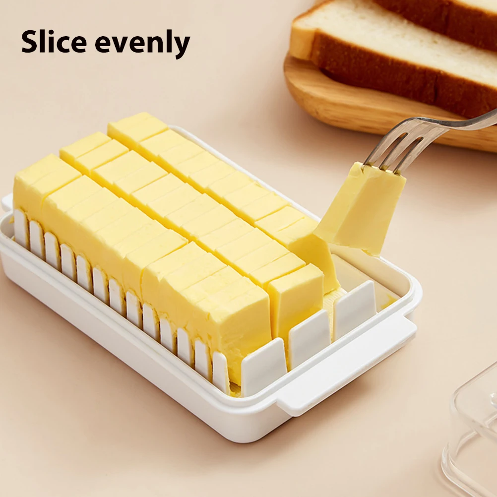 Тарелка для масла с крышкой столешницы пластиковый держатель и режущий слот