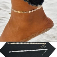 boho anklet chain gold for women fashion simple cheap charm summer beach ankle jewelry adjustable anklets accessories gift
