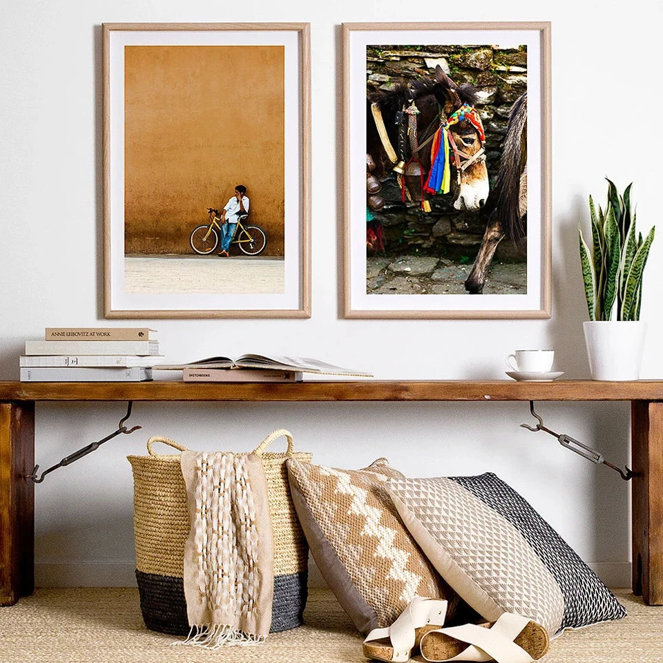 Марокканский дворец бахия Черно-Белая настенная Картина на холсте постеры и