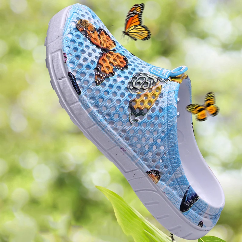 Простые женские нескользящие шлепанцы унисекс Пляжная уличная дышащая обувь с