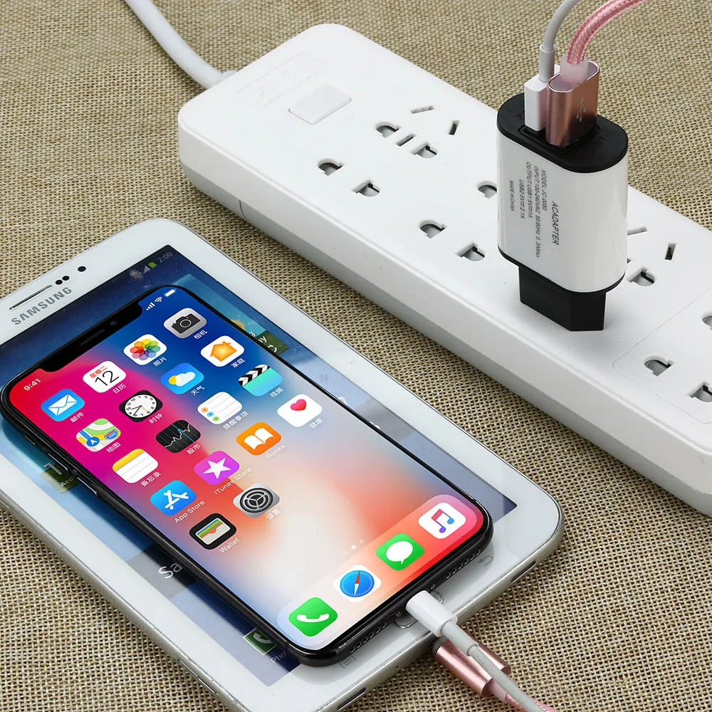 5 В/2 а двойной USB разъем зарядного устройства 2 порта Быстрая зарядка для iPhone XS Max