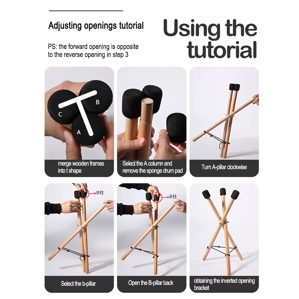 

13.5 Inches Large Removable Dual Purpose Steel Tongue Drum Ethereal Drum Handpan Tambourine Percussion Instrument Drum Stand