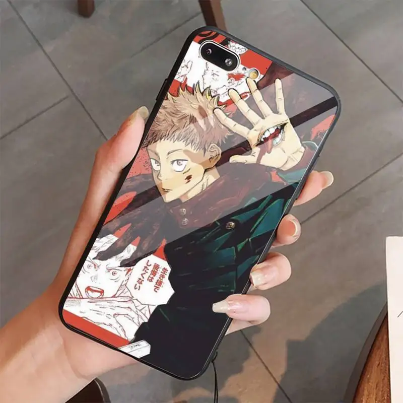 

Anime Jujutsu Kaisen Phone Case Tempered glass For iphone 5C 6 6S 7 8 plus X XS XR 11 PRO MAX