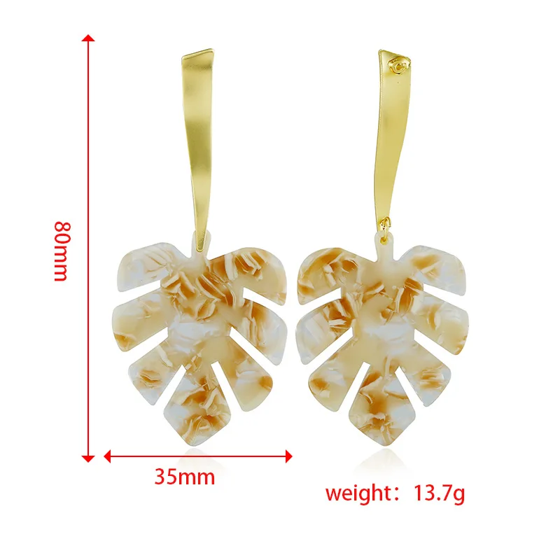 Индивидуальные модные серьги в виде кленового листа стиле Харадзюку С уксусной